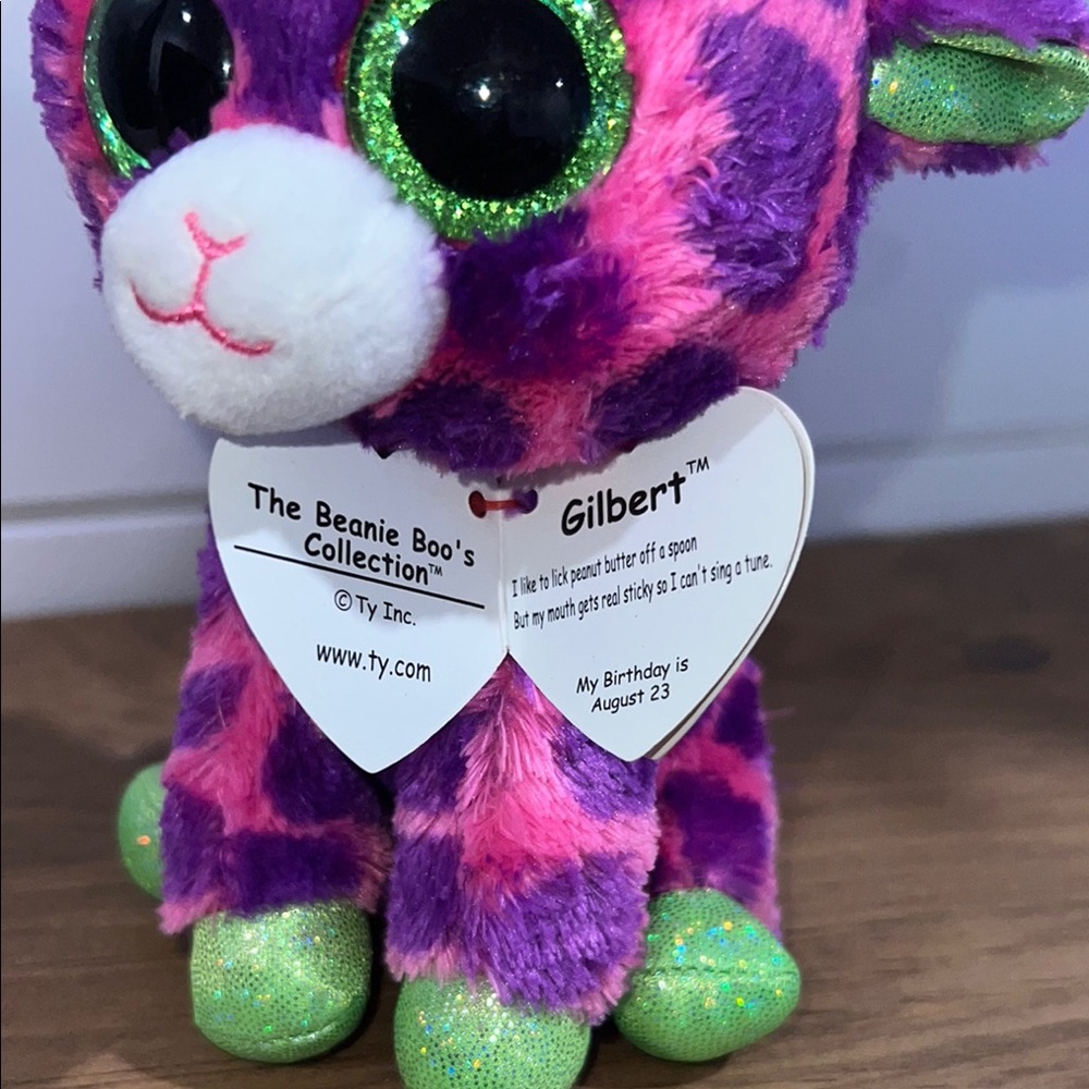 Ty Beanie Boos - Gilbert the Giraffe (Glitter Eyes) - Picture 8 of 10
